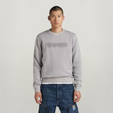 G-STAR Outlet Distressed Logo Sweater Grey