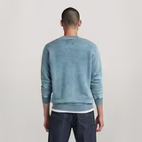 G-STAR Outlet Indigo Distressed Logo Sweater Medium blue