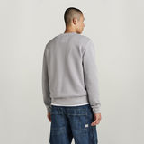 G-STAR Outlet Distressed Logo Sweater Grey