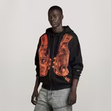 G-STAR Outlet Archive Vest Zip Through Hooded Sweater Black
