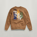 G-STAR Outlet Flight Deck Back Graphic Sweater Brown
