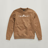 G-STAR Outlet Flight Deck Back Graphic Sweater Brown