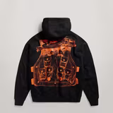 G-STAR Outlet Archive Vest Zip Through Hooded Sweater Black