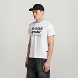 G-STAR Outlet Camiseta Triple Logo Graphic Blanco