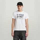 G-STAR Outlet Camiseta Triple Logo Graphic Blanco