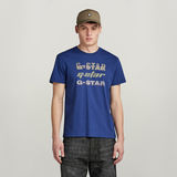G-STAR Outlet Camiseta Triple Logo Graphic Azul intermedio