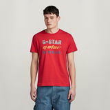 G-STAR Outlet Camiseta Triple Logo Graphic Rojo