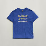 G-STAR Outlet Camiseta Triple Logo Graphic Azul intermedio