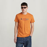 G-STAR Outlet Multi Logo Graphic T-Shirt Orange