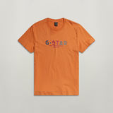 G-STAR Outlet Multi Logo Graphic T-Shirt Orange