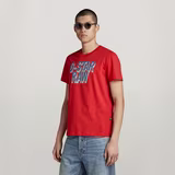 G-STAR Outlet 3D Dotted Graphic T-Shirt Red