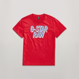 G-STAR Outlet 3D Dotted Graphic T-Shirt Red
