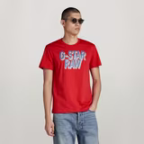 G-STAR Outlet 3D Dotted Graphic T-Shirt Red