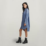 G-STAR Outlet Long Sleeve Denim Shirt Dress Medium blue
