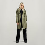 G-STAR Outlet Fluid Fishtail Hooded Parka Green