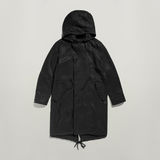 G-STAR Outlet Fluid Fishtail Hooded Parka Black