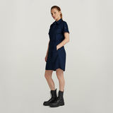 G-STAR Outlet Vestido Camisero Open Back Azul oscuro