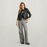 G-STAR Outlet Leather Biker Jacket Black