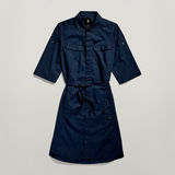 G-STAR Outlet Vestido Camisero Open Back Azul oscuro