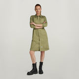 G-STAR Outlet Fitted Shirt Dress Green