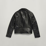 G-STAR Outlet Leather Biker Jacket Black