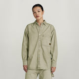 G-STAR Outlet Relaxed Denim Overshirt Green