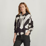 G-STAR Outlet Calligraphy Allover Loose Hooded Sweater Multi color