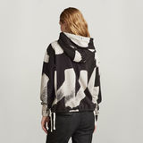 G-STAR Outlet Calligraphy Allover Loose Hooded Sweater Multi color