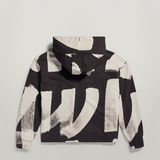 G-STAR Outlet Calligraphy Allover Loose Hooded Sweater Multi color