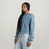 G-STAR Outlet Indigo Loose Hooded Sweater Medium blue