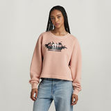 G-STAR Outlet Overdyed Merch Loose Sweater Pink