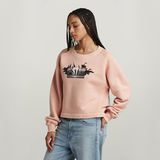 G-STAR Outlet Overdyed Merch Loose Sweater Pink