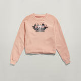 G-STAR Outlet Overdyed Merch Loose Sweater Pink