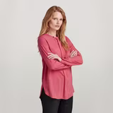 G-STAR Outlet Half Placket Top Red