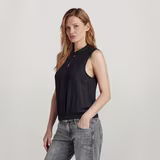 G-STAR Outlet Stand Up Collar Top Black
