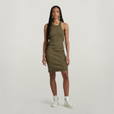 G-STAR Outlet Slim Ribbed Tank Dress Green