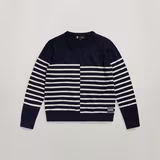 G-STAR Outlet Broken Stripe Jumper Dark blue