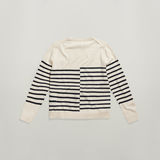 G-STAR Outlet Broken Stripe Jumper Beige