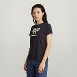 G-STAR Outlet Calligraphy Graphic Top Black
