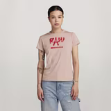 G-STAR Outlet Calligraphy Graphic Top Pink