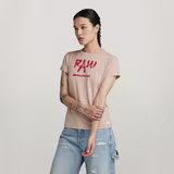 G-STAR Outlet Calligraphy Graphic Top Pink