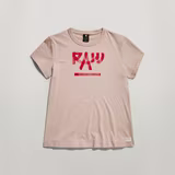 G-STAR Outlet Calligraphy Graphic Top Pink