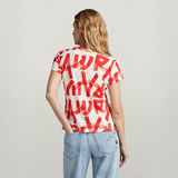 G-STAR Outlet Top Calligraphy Allover Multi color