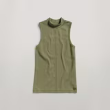 G-STAR Outlet Open Back Mock Slim Top Green
