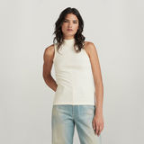 G-STAR Outlet Open Back Mock Slim Top Beige