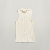 G-STAR Outlet Open Back Mock Slim Top Beige
