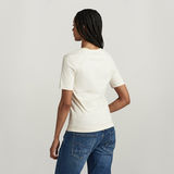 G-STAR Outlet Moto Slim U-Neck Top Beige