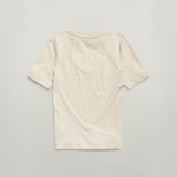 G-STAR Outlet Moto Slim U-Neck Top Beige