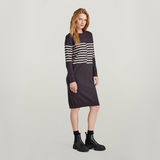 G-STAR Outlet Vestido Broken Stripe Knitted Gris