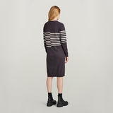 G-STAR Outlet Vestido Broken Stripe Knitted Gris